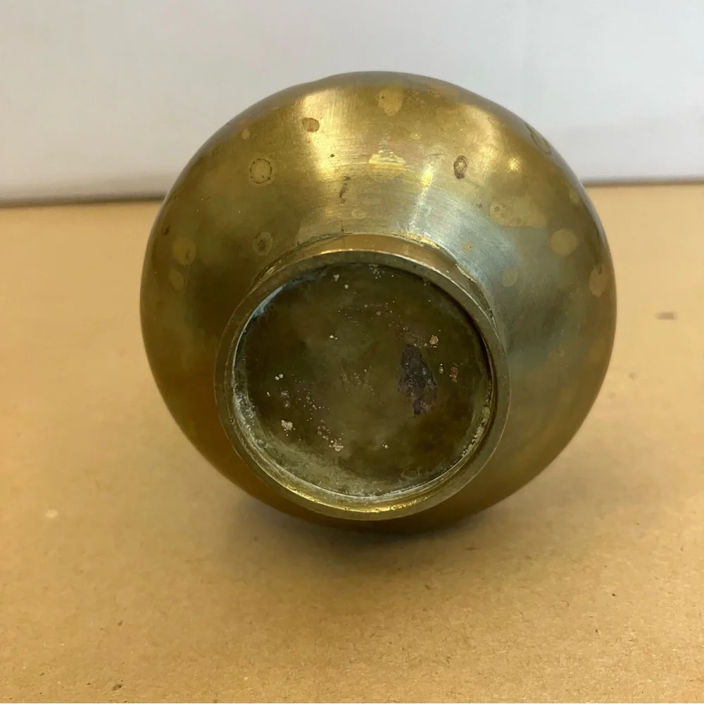 VTG MCM Brass Bud Vase 7